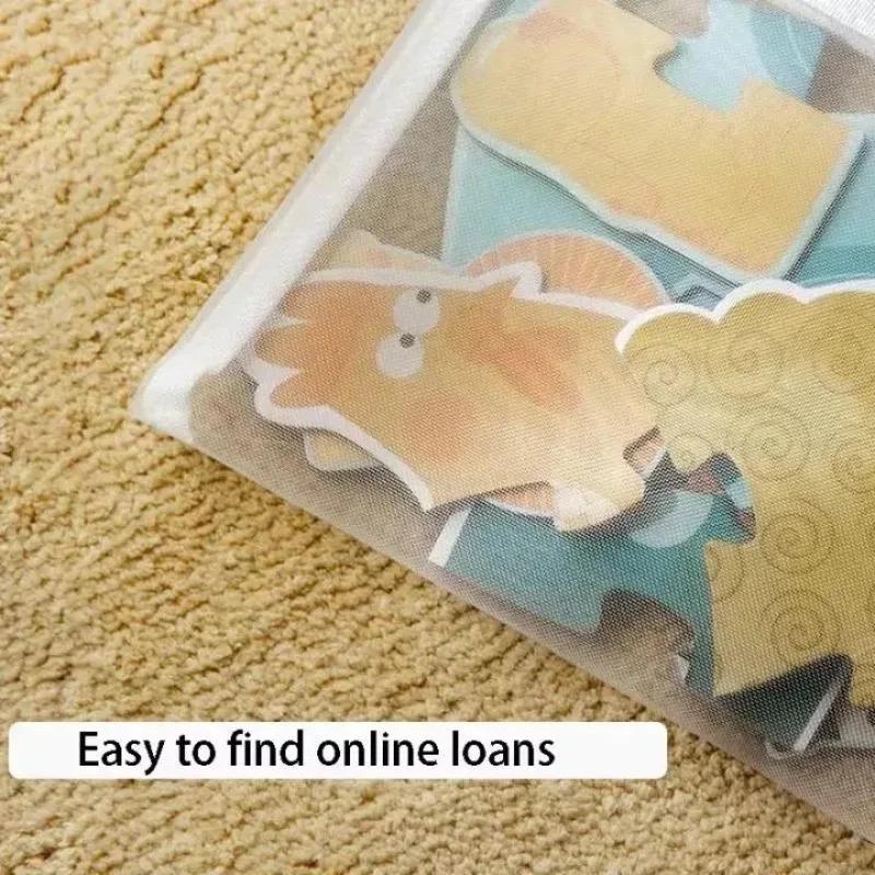 3 шт./комплект Прозрачный пакет для документов Сетчатый пакет на молнии для информации Маленький Свежий Большой вместимости Канцелярский пакет