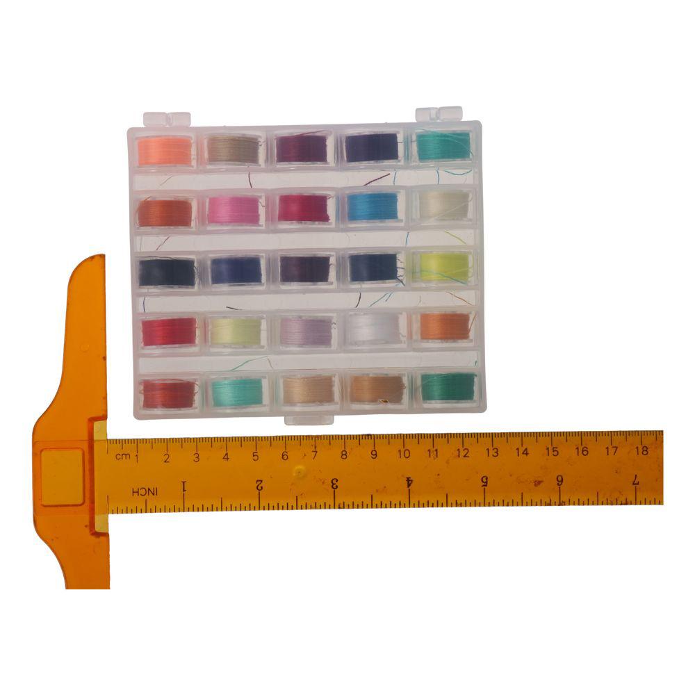 Разные цвета. Швейная нить класса 15. Прозрачная пластиковая коробка для хранения. Пластиковая коробка для хранения.