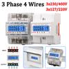 3 Phase 4 Wires Electricity Usage Meter 50/60HZ KWh Meter AC 3*127/220V Energy Consumption Monitor LCD Backlight for Home Office