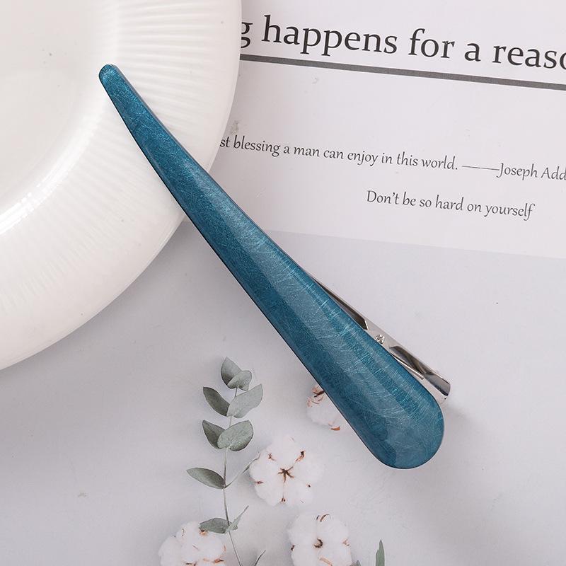 Женская большая заколка для волос в корейском стиле из ацетата - Матовый акрил для конского хвоста и высокой прически