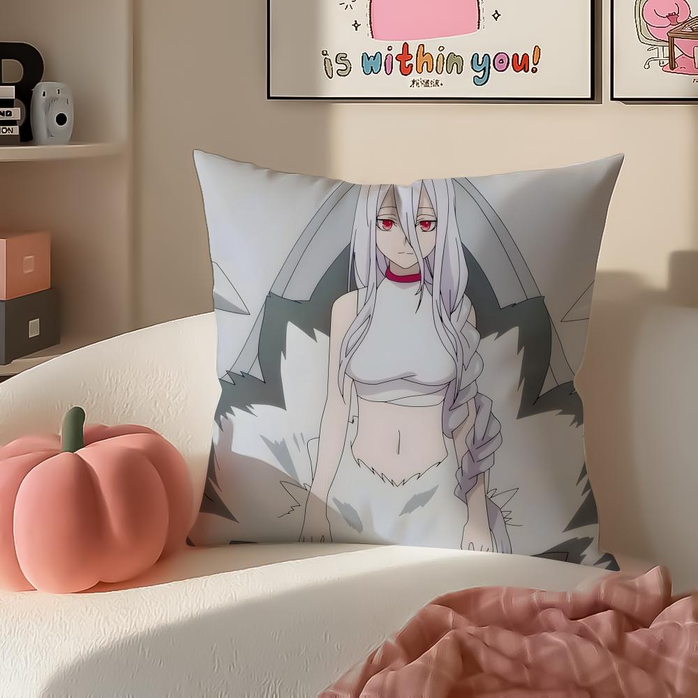 Anime SSo Im a Spider So What Cushion Cover Pillowcase Short Plush Invisible zipper Room Sofa Cushion Cover