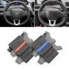 For Peugeot 208 Peugeot 2008 2014 2015 2016 2017 2018 Hand Braid Car Steering Wheel Cover Protection Perforated Leather Trim