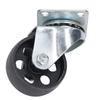 3in Swivel Caster Cast Iron Rotating Plate Dual Bearing Universal Wheel Replacement for Trolley