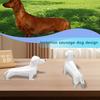 Yousheng Carving Dachshund Figurine Geometric Dog Statue Animal Sculpture Home Office Desktop Bookshelf Decoration Ornament