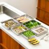 with Plastic Cover Stainless Steel Food Storage Box Rustproof Food Container  Sausage