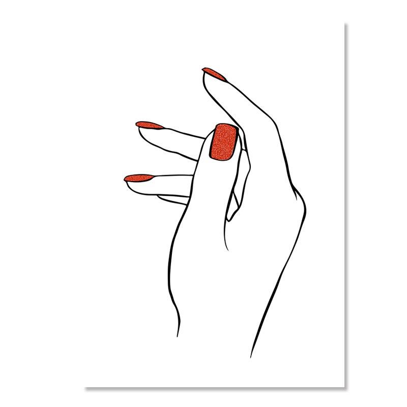 Модный макияж, холст, картина, брови, ресницы, губы, лак для ногтей, настенный художественный постер, салон красоты, декор для спальни для девочек, изображение