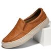 Versatile Men'S Leather Shoes Breathable Casual Fashion Low-Top Board Shoes One Pedal Trend Small Leather Shoes