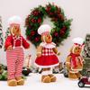 Adorable Gingerbread Man Chef Hat Doll With Stretchable Design For Christmas Home Decoration