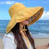Foldable Fisherman Hat Elegance Beach Bucket Hat Fashion Sun Protection Hats  For Ladies Girl
