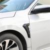 1 пара универсальных углеродно-черных автомобильных крыльев, боковые вентиляционные отверстия, впускное отверстие для потока воздуха, решетка, наклейка, крышка, Стайлинг автомобиля, экстерьер