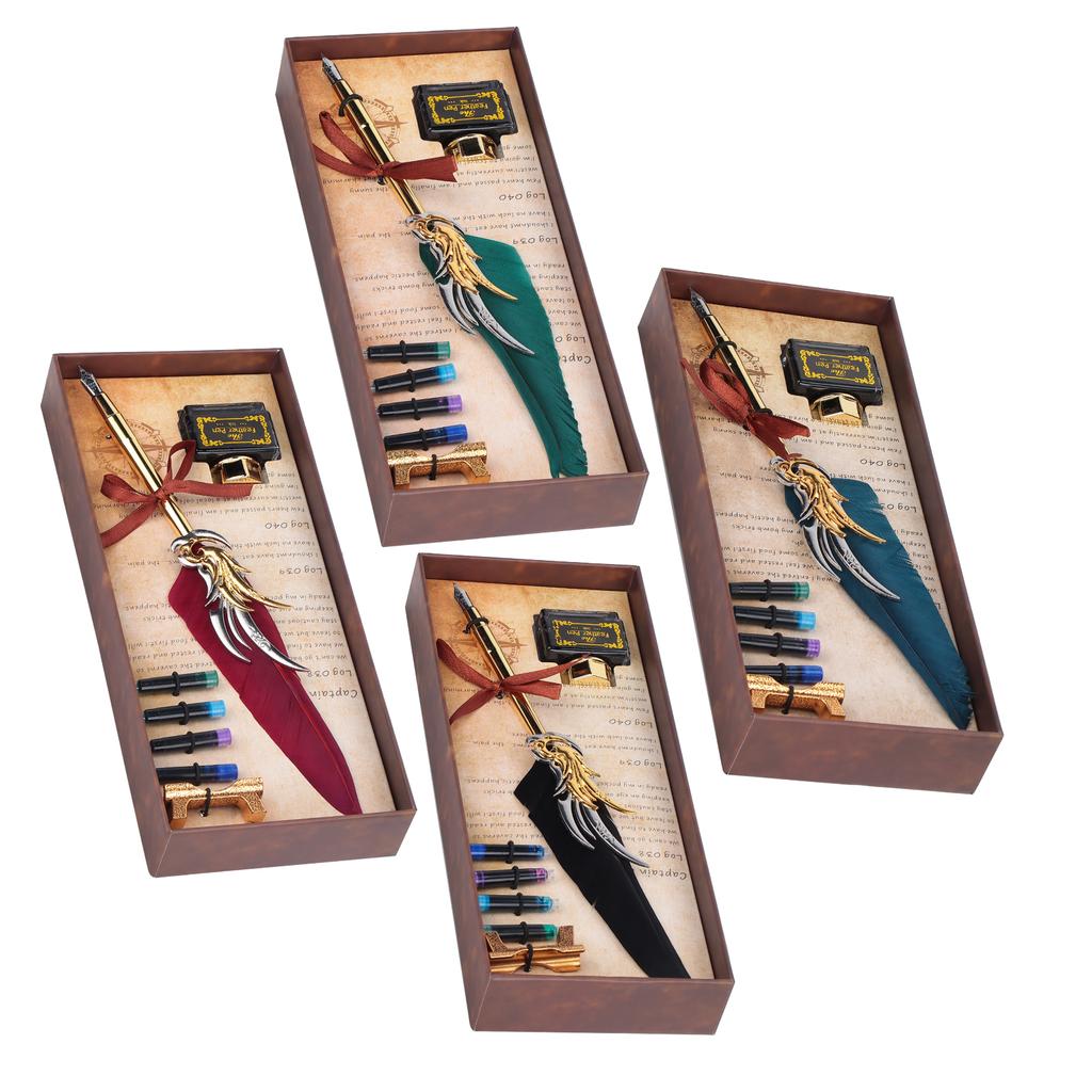  Набор для письма и каллиграфии в винтажном стиле из металла в стиле ретро с чернильницей SP270