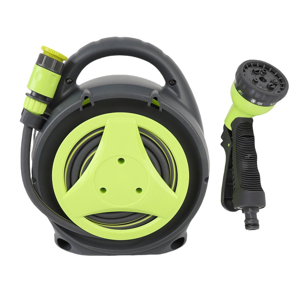 Portable Garden Hose Reel ABS PVC High Efficiency Water Hose Reel with Spray Nozzle 39.4ft Water Hose for Garden Watering