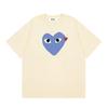 Unisex Casual Loose Fit Cotton T-Shirt With Heart Print Short Sleeve Tee Youth