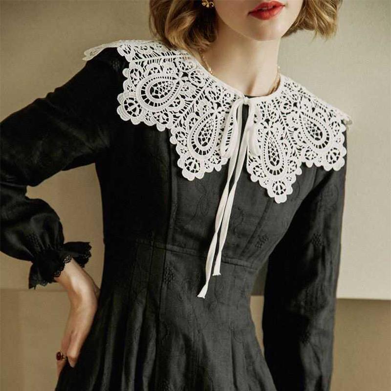 Female Cloud Shoulder Ming System False Collar Small Shawl\t Lace Shawl Peplum Openwork Collar Girl'S Accessory Hanfu