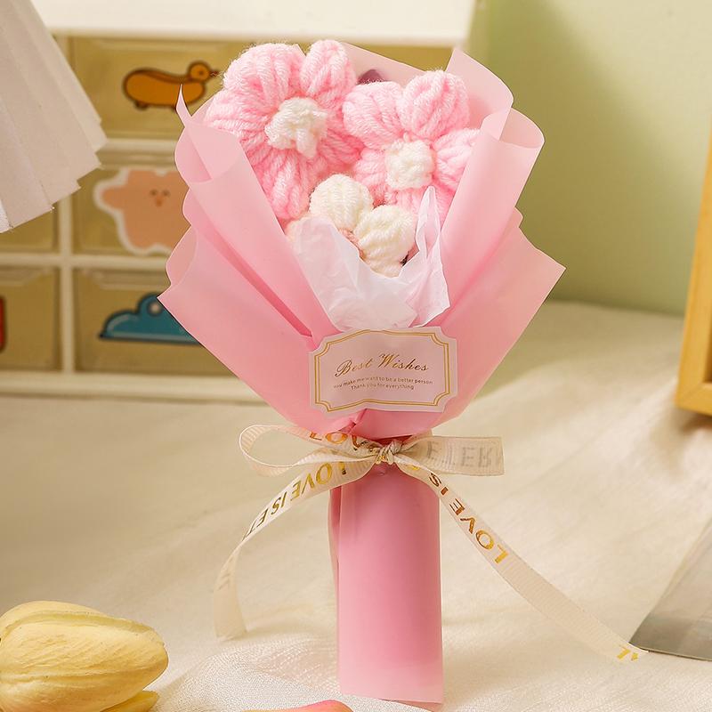 Вязаная пряжа разных цветов ручной работы реквизит для фотосъемки имитация цветочного орнамента бант лента креативные подарочные аксессуары