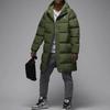 Jordan Essentials Hooded Zip-Up Mid-Length Down Jacket Men Outerwear Light-Olive-Yellow FB7314-340