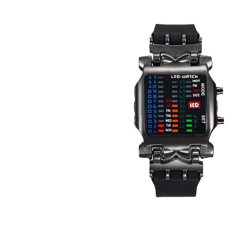Binary Creative Fashion Trend Student Watch Casual Personality Led Electronic Watch Crab Watch