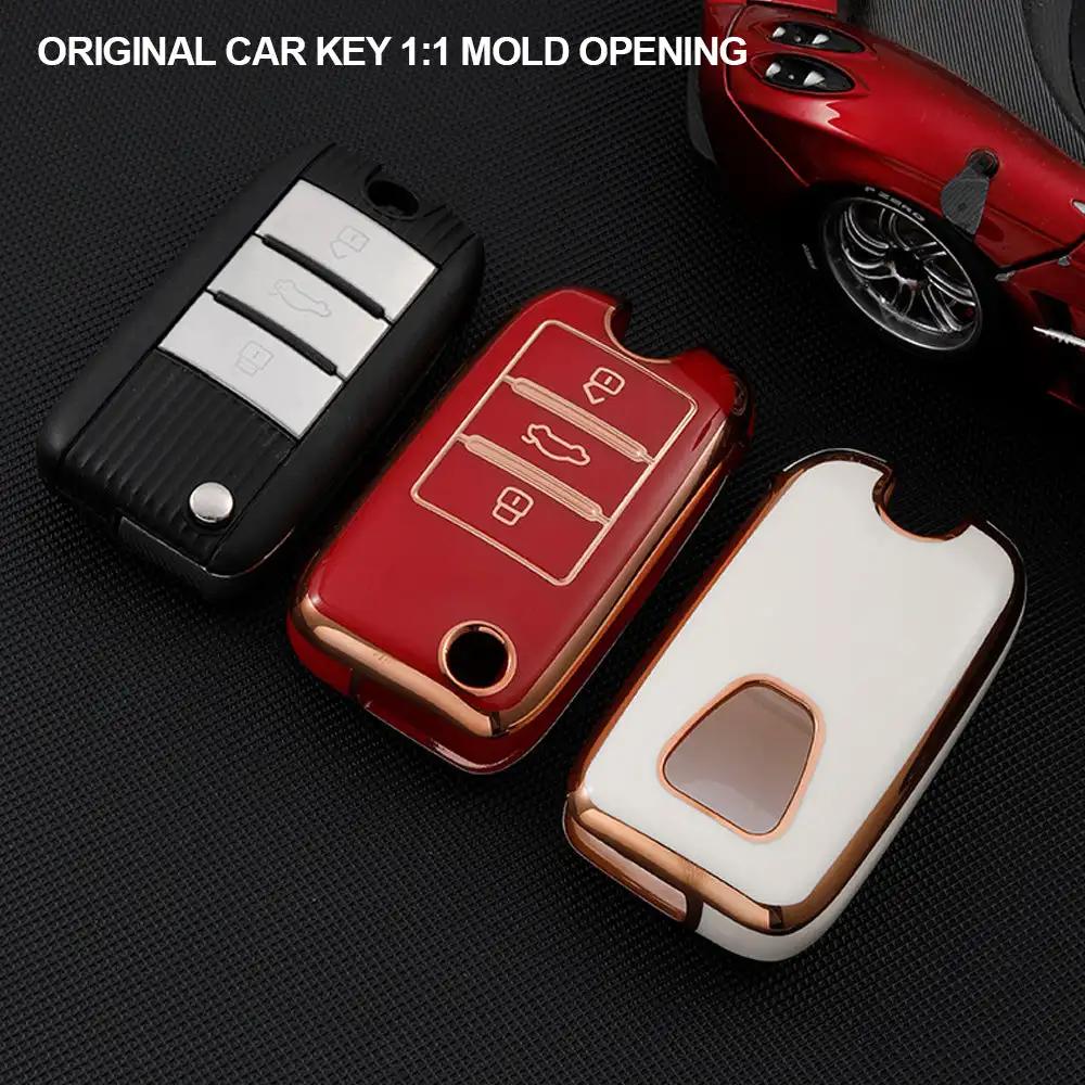 TPUCar Smart Key CoverCase Holder Bag Keychain Fob Protector CoverLeather for RX5 MG3-MG7 MG ZS GT GS 350 360 750 W5 Accessories