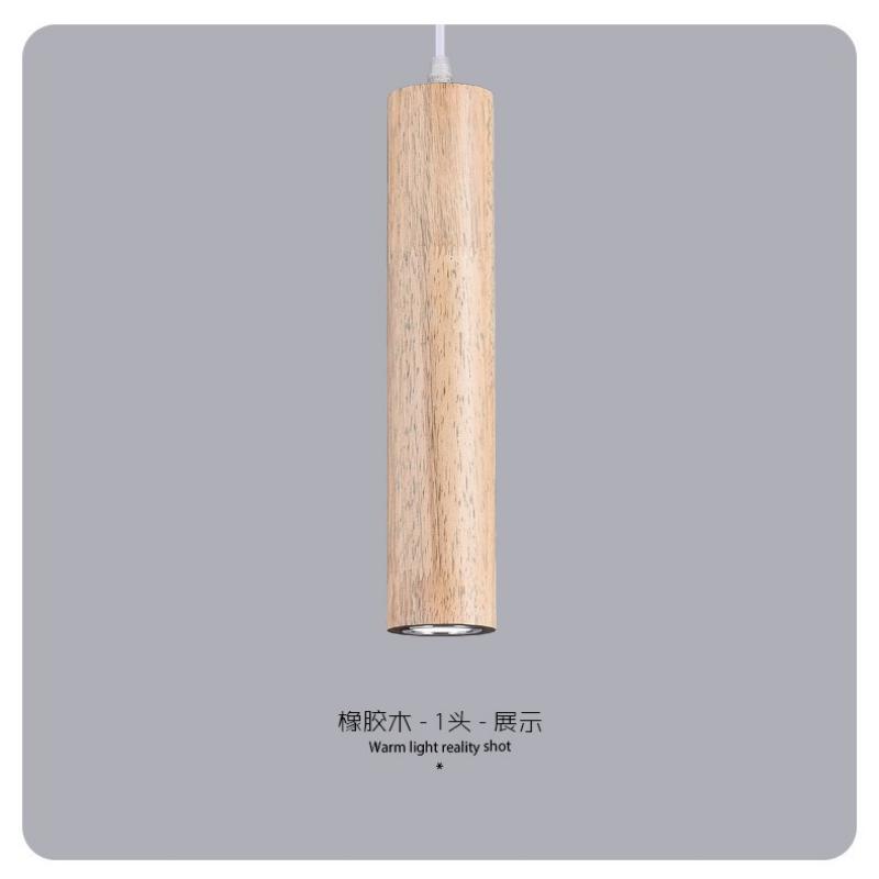 Modern Wood LED Pendant Lights Dining Room Hangingamp Bedroom Lamp Restaurant Rubber Wood Indoor Decor Suspension Lighting