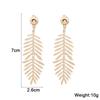 New Long Monstera Women's Hanging Earrings Flexible Leaf Pendants Female Dangle Earrings Exaggerated pendientes mujer