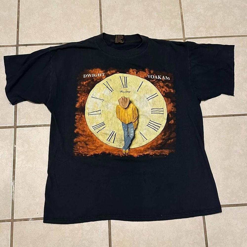 1993 Dwight Yoakam Cotton Black Shirt Unisex Concert S to 5XL EL452 Unisex T-Shirt
