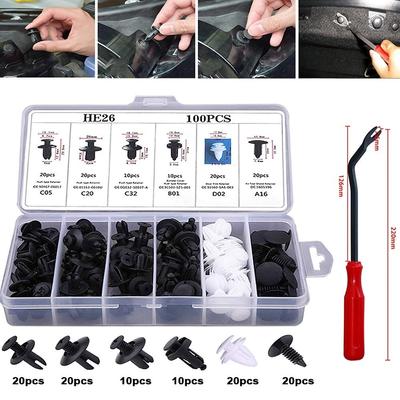 Комплект фиксаторов для автомобиля — пластиковые крепления дверной панели, зажимы для бампера