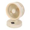Desk Silent Fan with LED Display Auto Oscillating Table Fan for Bedroom 100 Speeds Adjustment USB Rechargeable