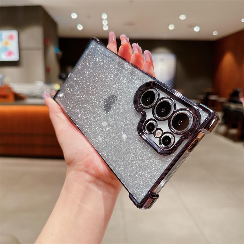 Прекрасный чехол из ТПУ с сердечком для Samsung Galaxy S24 Ultra S23 FE A55 A35 A25 A15 A54 A34, блестящий чехол для телефона для iPhone 15 Pro Max 14 Plus 13 12