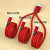 USB Charging Cable for Mobile Phone, Power Bank, Shaver Charging Cord, 3 Type-C, Micro USB, Fast Charging, 6A, 3 A