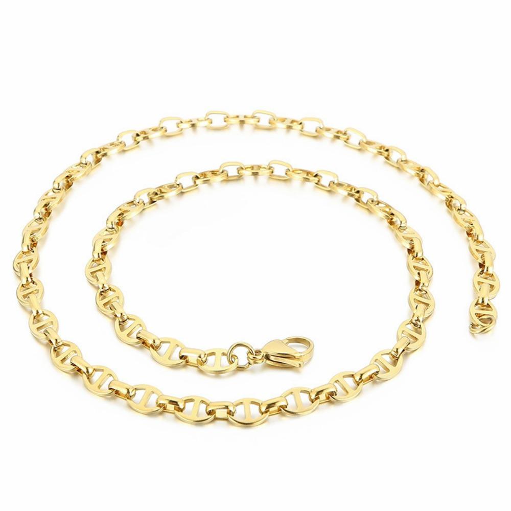 Скошенная цепочка в японском стиле из нержавеющей стали, женское трендовое ювелирное изделие в стиле Ins