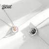 Symbolic Love Necklace Ring Charm Couple Dual Rings Pendant Her