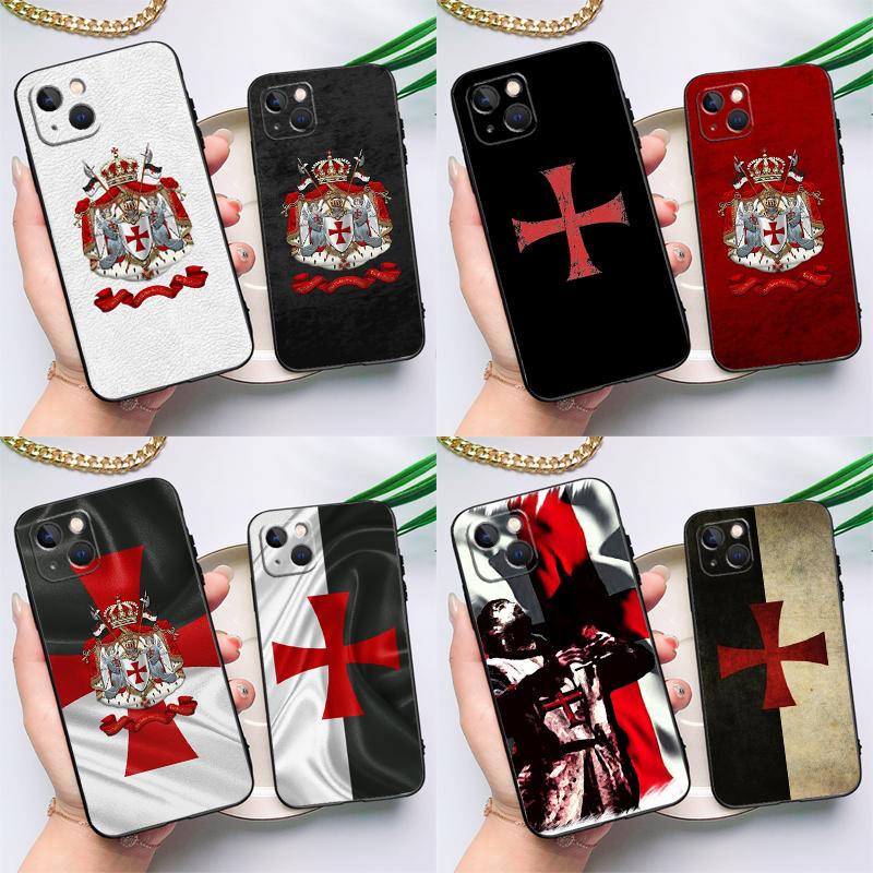 Чехол для телефона с гербом тамплиеров для iPhone 17 16 15 13 12 11 14 Pro Max Plus 12 13 Mini 16e 17 Air Cover Coque