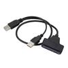 Кабель-адаптер USB 3.0 - SATA для 2,5-дюймового SSD/HDD с высокоскоростной передачей данных с двумя портами USB и светодиодным индикатором активности