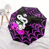 Kuromi, Halloween Automatic opening and closing folding umbrella with 8 rib frame and compact travel design, perfect for all occasions | Sty