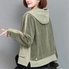Spring Autumn Hooded Jacket Women's Loose Coat Fashion Korean Casual Cardigan Patchwork Short Outwear