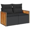 VidaXL Salon de Jardin avec Coussins 13 pcs, Canapés de Terrasse, Ensemble de Meubles de Patio, Mobilier d'Extérieur, Noir 3228267