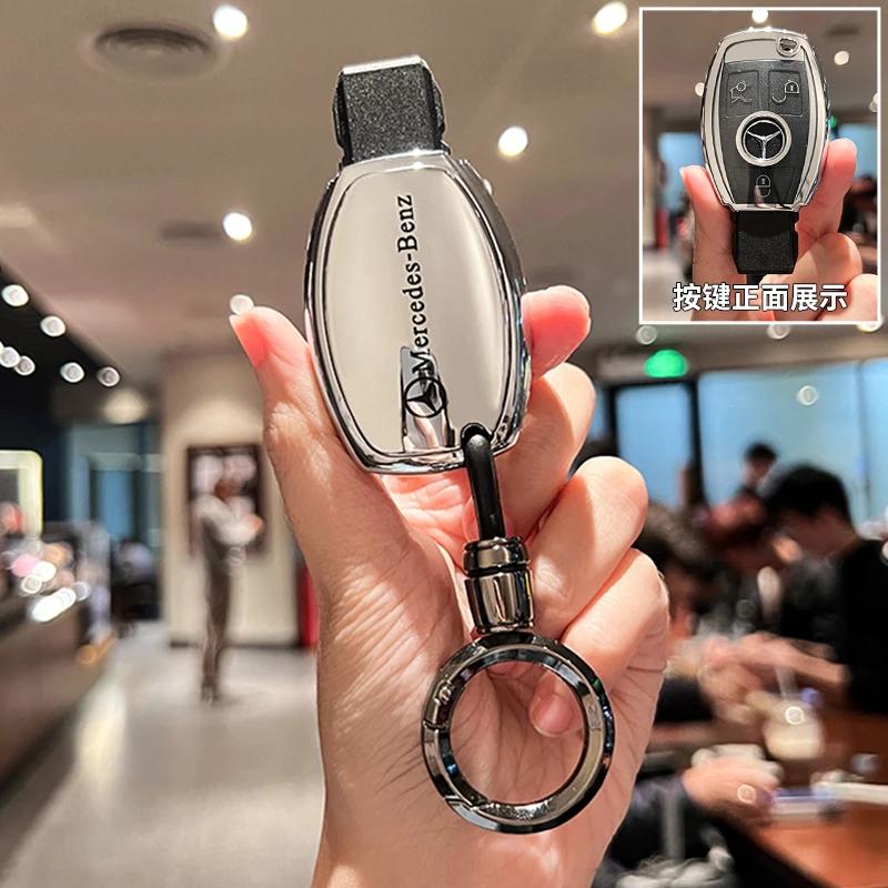 FA9TPU Key Fob Cover For Mercedes Benz A B C E S Class W204 W205 W212 W213 W176 GLC MAYBACH Keyless Soft Case