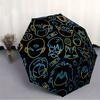 1pc Cartoon character illustrations Automatic Open/close, Heavy-Duty Iron Frame & 8-Rib structure, Compact Folding Umbrella for Women/Men, All-Season