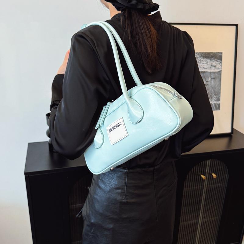 Неоново-зеленая кожаная сумка через плечо для женщин - Модная сумка-багет с отстегивающимся ремешком, Модный ретро-кошелек