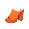 Fashion Women Sandals Knitted Platform Slippers Chunky High Heels Women Peep Toe Fashion Ladies Sandals Outdoor Lightweight Shoes Women