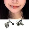 Модный лабрет для губ, индивидуальная ручная кость скелета, ювелирные изделия из нержавеющей стали, ювелирные изделия для пирсинга губ в виде черепа и руки дьявола, лабрет для губ, серьги-гвоздики в подарок, 1 шт.