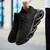 PLUS SIZE Mens Fashion Sneakers - Solid Woven Knit, Blade Design, Ultra-Breathable & Non-Slip - Soft Sole, Comfortable Casual Shoes for All-Day Wear
