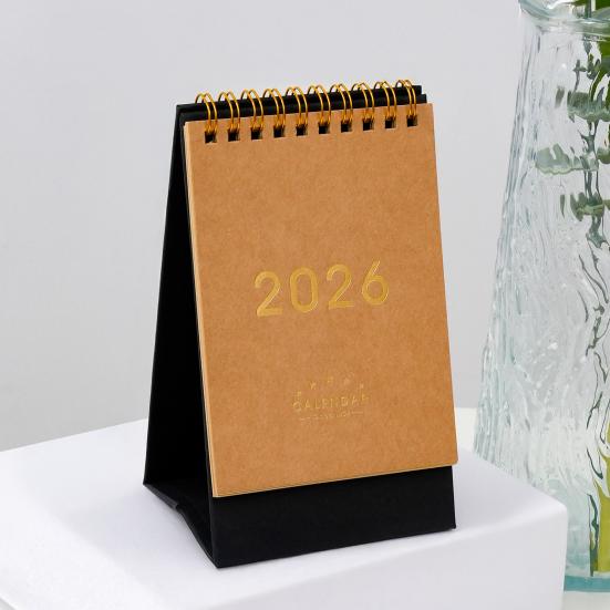 Настольный календарь 2026 года в ретро-стиле, из плотной бумаги, планер для управления временем, для дома, офиса, школы, планировщик ежедневного расписания