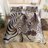 Комплект постельного белья «Зебра» размера «king-size», полиэстеровое одеяло, черно-белая полоса, дикие животные, для детей и подростков, комплект постельного белья