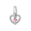 Authentic S925 Sterling Silver Pink Motorcycle Pendant Bluetooth Headphones Pink Gem Charm Fit Fashion Bracelet Women Jewelry