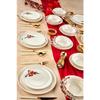 Gold Lux Ceramic Wishing Tree 24 Piece Dinner Set For 6 Persons