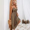 Women's Dress Summer Leopard Print Halter Group Women's Dress
