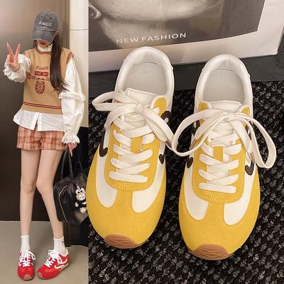 Модные кожаные женские повседневные кроссовки на массивной платформе, роскошные кроссовки на плоской подошве, подиумная спортивная обувь, женские на шнуровке, для повседневной носки