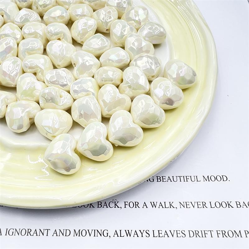 Креативные украшения, аксессуары, мобильный телефон, цепочка, материал, любовь, прямое отверстие, свободные бусины, граненая поверхность, звездное небо, светящиеся макароны, 5 шт., УФ-покрытие, сделай сам