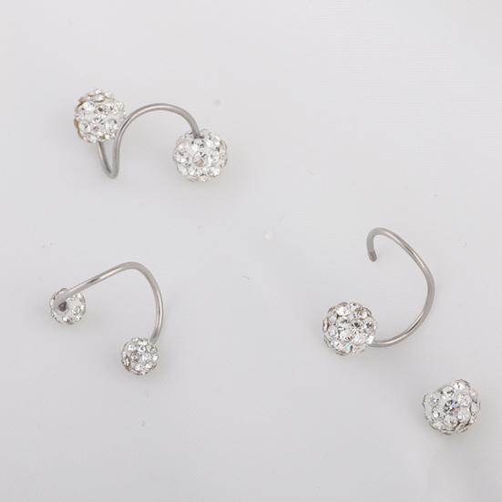 1 шт. серьги для пирсинга, искусственные кристаллы, серьги-гвоздики для козелка, легко чистящиеся серьги-гвоздики для хряща ушной раковины, губы